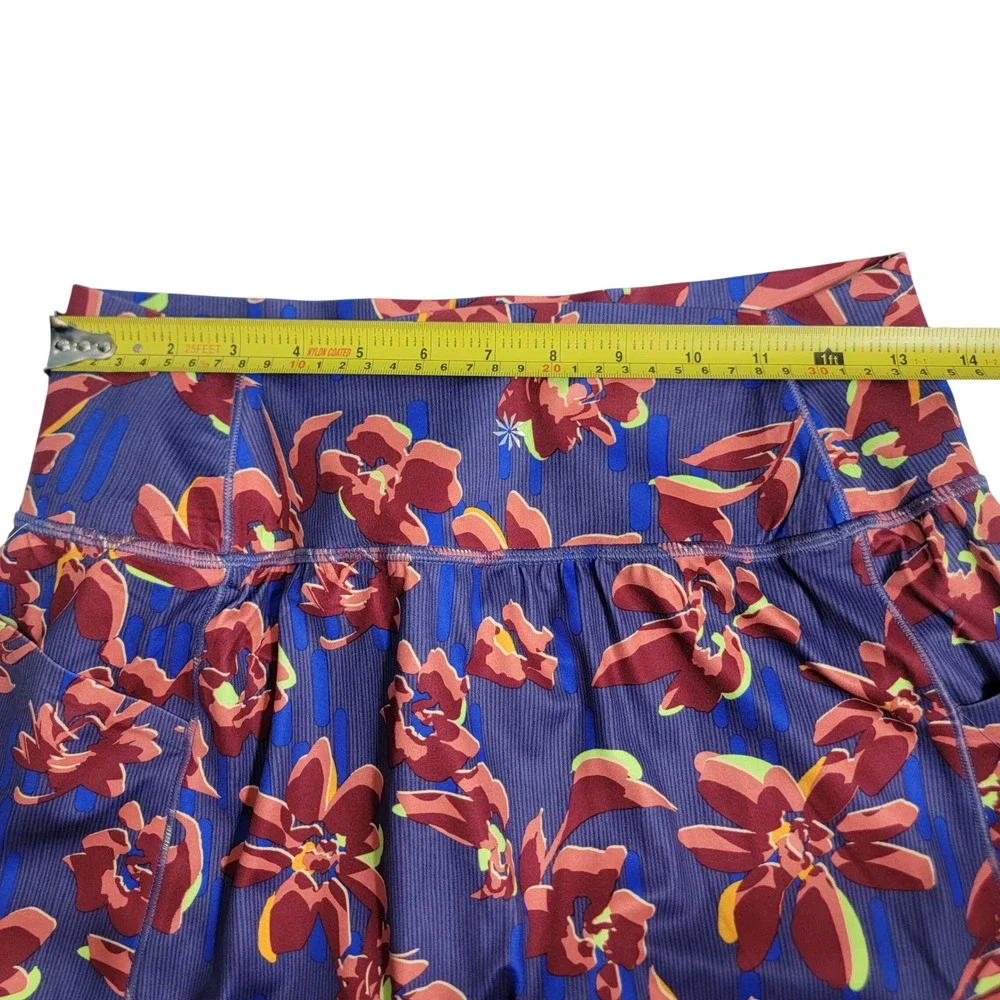 Athleta Salutation Stash 16.5 Skort‎ Floral Powervita Blue Purple Small NWT